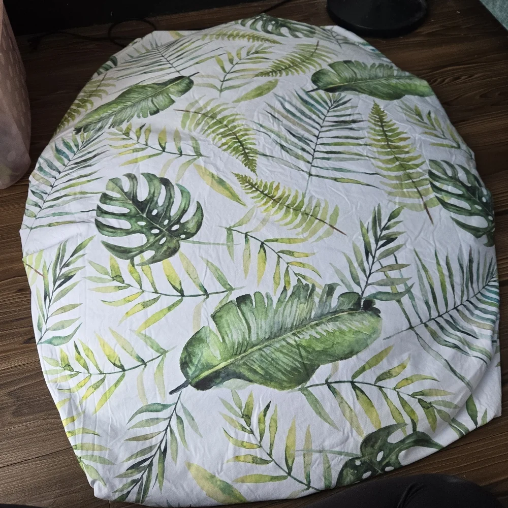 Palm Leaf Baby Bedding Crib Set Tropical Nursery Gender Neutral Leaves Green